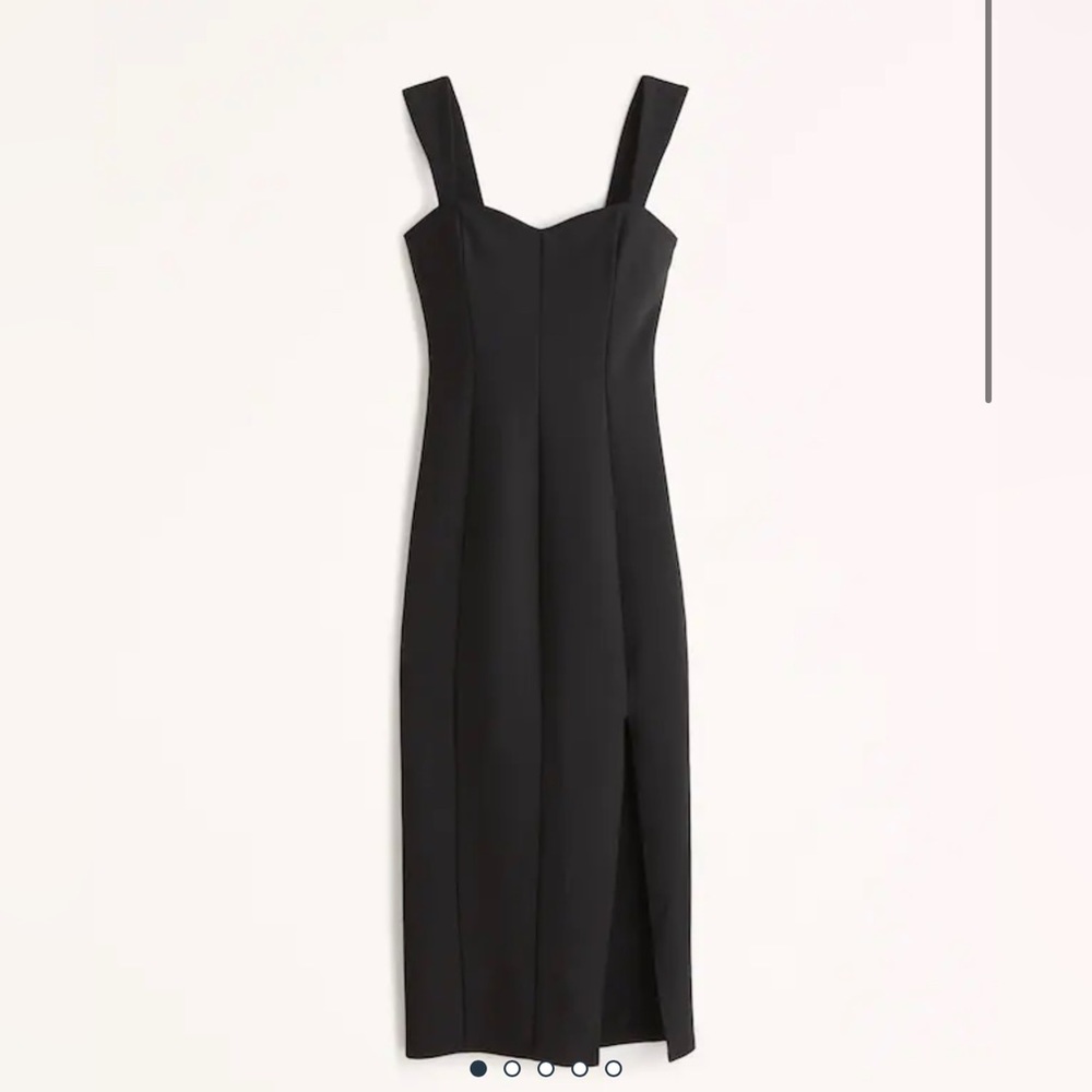 Wide Strap Corset Midi Dress